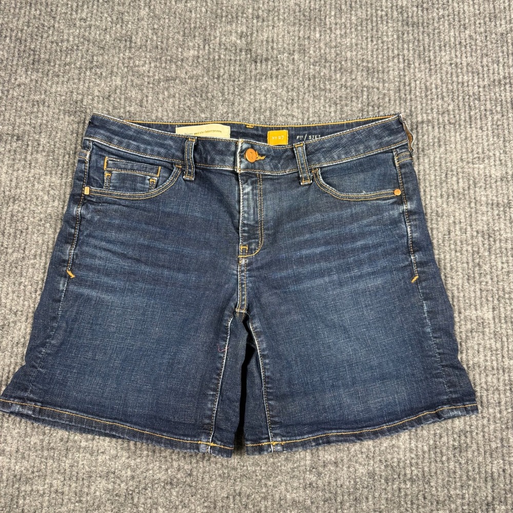 Pilcro Anthropologie Denim Shorts Womens 27 Dark Wash Low Rise Indie Sleaze